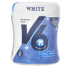 V6 White Cool Mint Tuggummi - 60 Stk