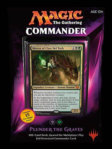 Magic Commander 2015 [EDH] Multiplayer Deck - Sort-GrÃ¸n: Plunder the Graves - 100 kort - 15 Nye Kort!