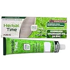 Kräm-Henna-färgämne N°1 Blond-Silver "Herbal Time" utan ammoniak, utan sulfater, parabenfria (75 ml) Крем-хна окрашивающая №1 Серебристо-русый "Herbal Time"