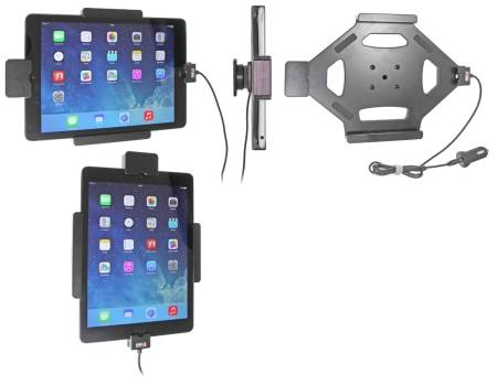 Brodit Holder med fjederlås, Apple iPad 5th Gen (A1822, A1823)/9.7 6th Gen (A1893, A1954)/9.7 New/Air (A1474, A1475, A1476)