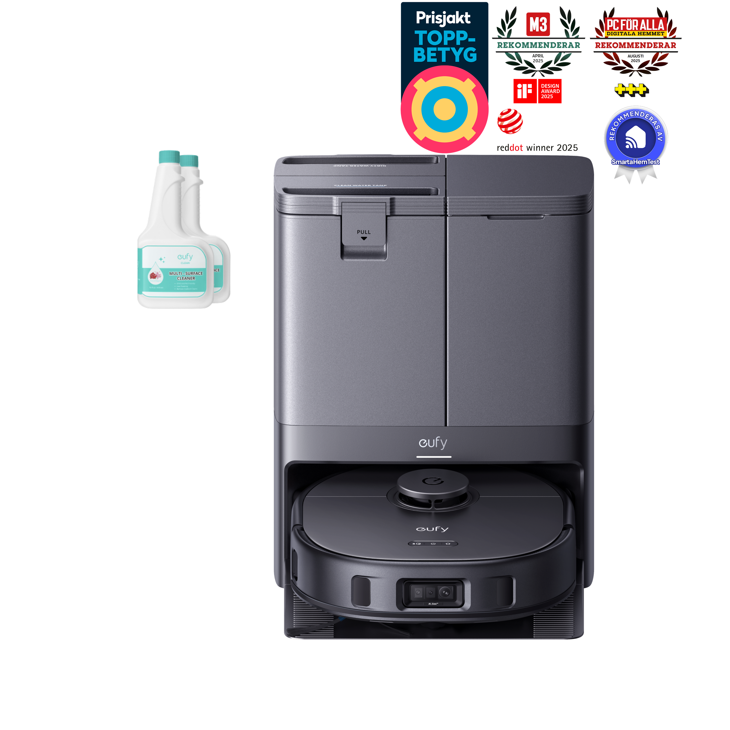 eufy X10 Pro Omni (Black) + 2 bottles of eufy Floor Cleaning Solution