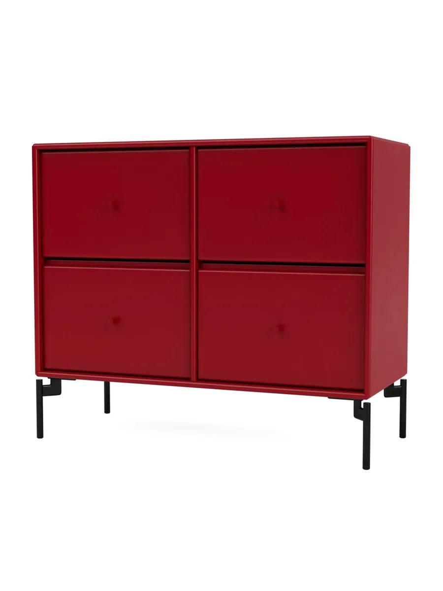 4124 kommode inkl. ben fra Montana Beetroot / Black - Jacobsen Plus