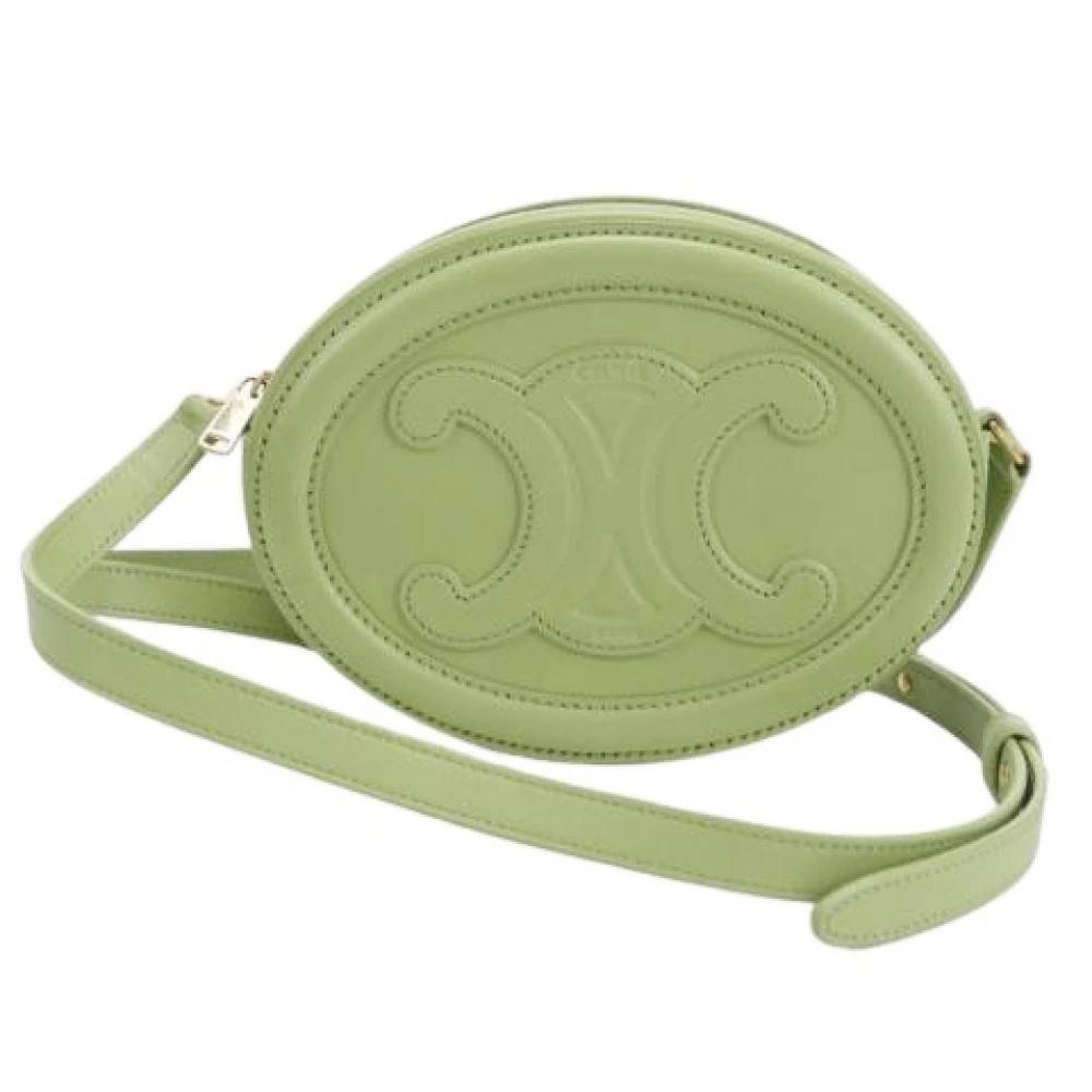 Celine Vintage Pre-owned Vintage Skuldertaske - Vintage - Dame - Grøn - ONE SIZE - Uld