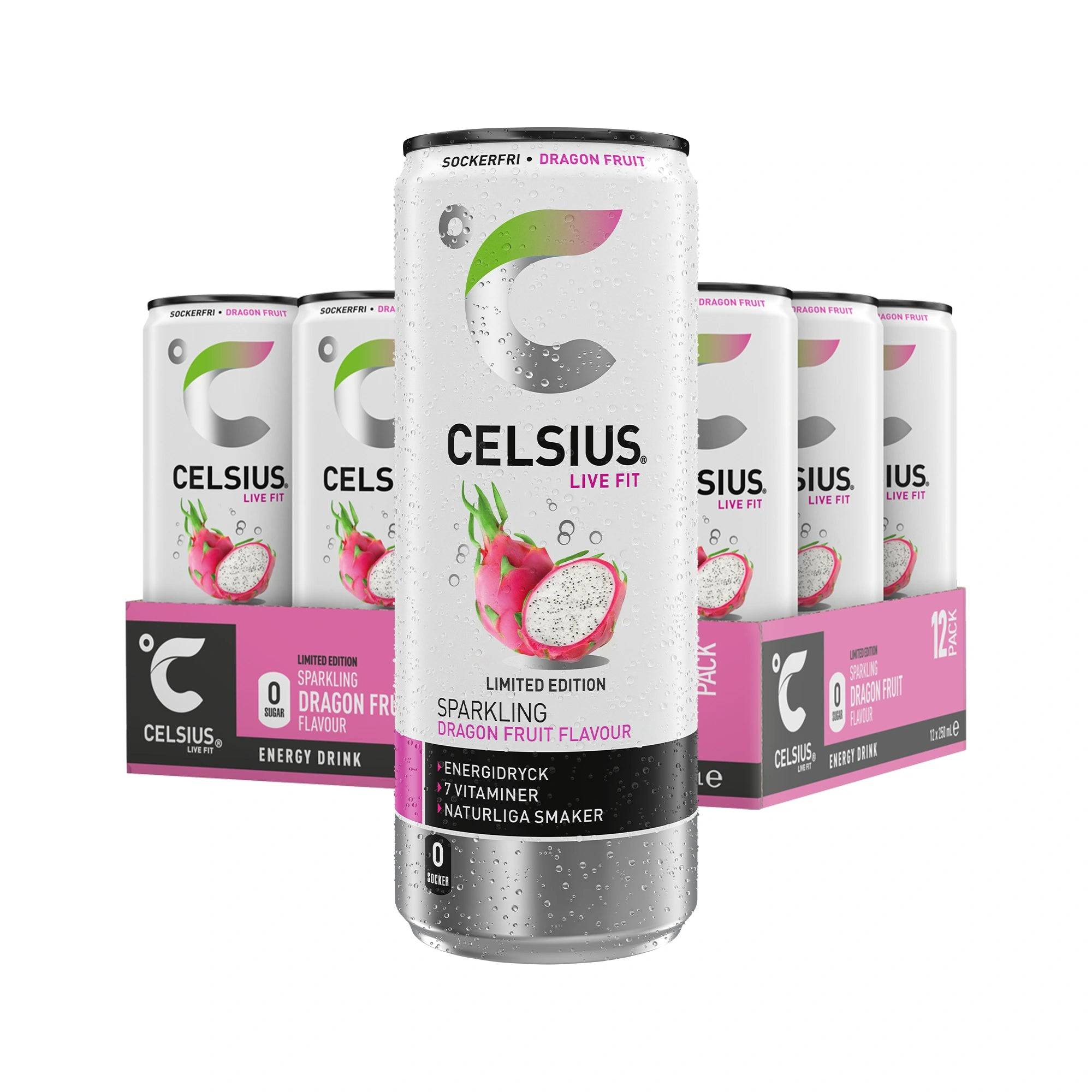 12 X Celsius 250 Ml Dragon Fruit