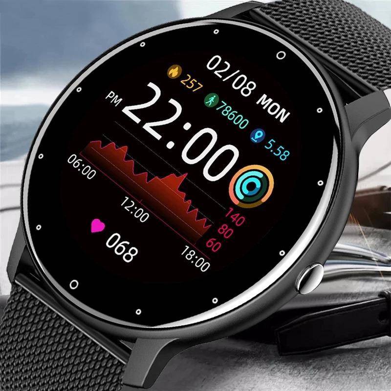 2024 Full Touch Screen Sport Fitness Smart Watch för män och kvinnor, IP67 vattentät, Bluetooth-kompatibel med Android och IOS