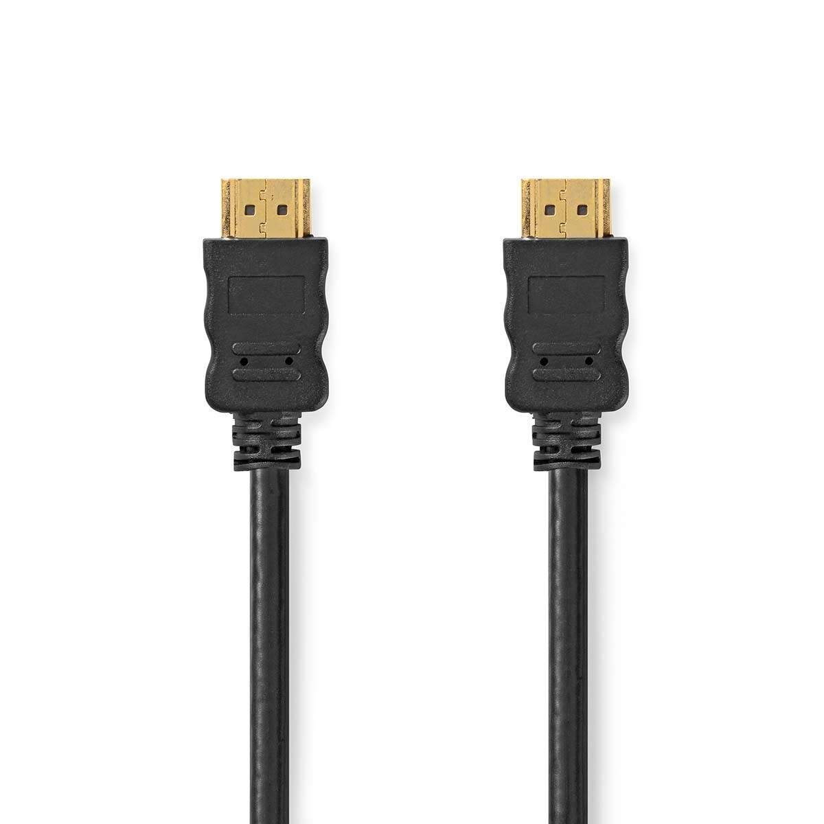Højhastigheds HDMI™-kabel med Ethernet | HDMI™-stik | HDMI™-stik | 4K@60Hz | ARC | 18 Gbps | 0,50 m | runde | PVC | Sort | Boks