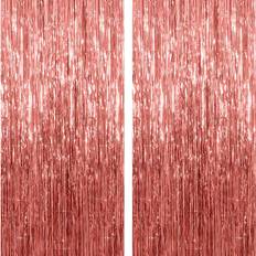 TEMU 2 Pack, 3.3ft X 8.3ft Metallic Tinsel Foil Streamer Fringe Backdrop Party Streamer Backdrop For Birthday, Graduation Decorations And New Year Eve Party Decor Supplies