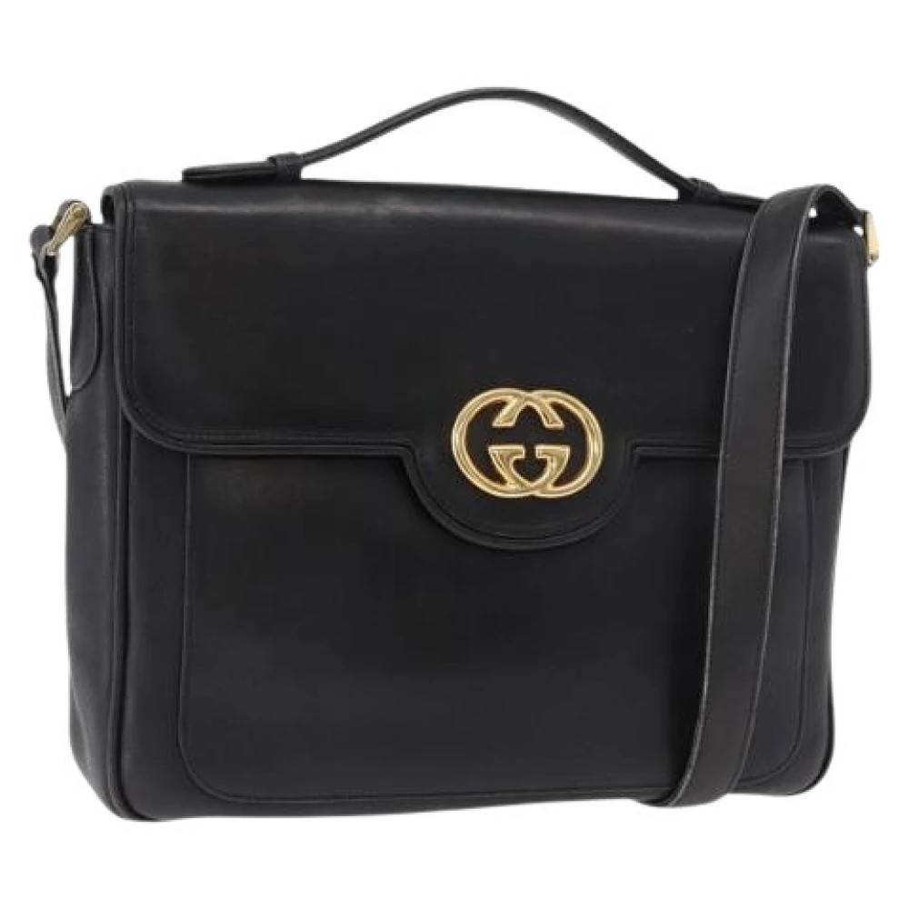 Gucci Vintage Pre-owned Vintage Skuldertaske - Vintage - Dame - Sort - ONE SIZE - Uld