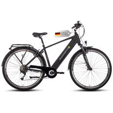 SAXONETTE E Bikes, elektrofahrrad Herren mit 36V 11.4Ah 418Wh Akku, 120KM Range, 9 Gäng Pedelec Elektro Fahrrad Männer mit Gabelfederung, Electric Bicycle mit Nabenmotor für Herren Erwachsene RH48CM