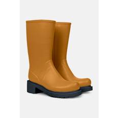 3/4 Rubber Boots With Zip - Dijon - 41 - rub47zip 3 4 rubber boots with zip rain boots dijon