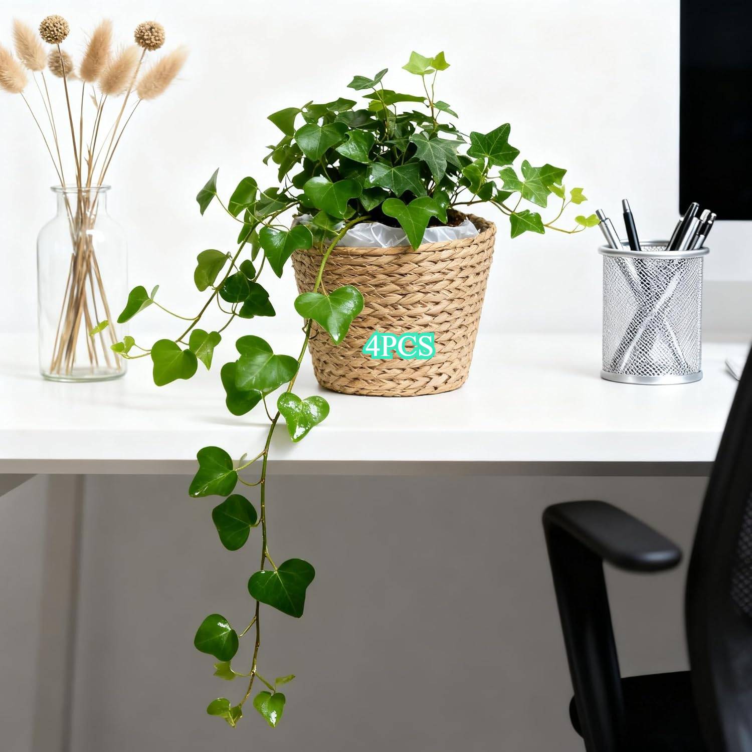 4pcs Circular Rustic Style Planters, Suitable For Medium-sized Plants Indoor Outdoor Decor Design Plant Pots Shatterproof Durable High Aesthetic Gardening Gift Home Decor