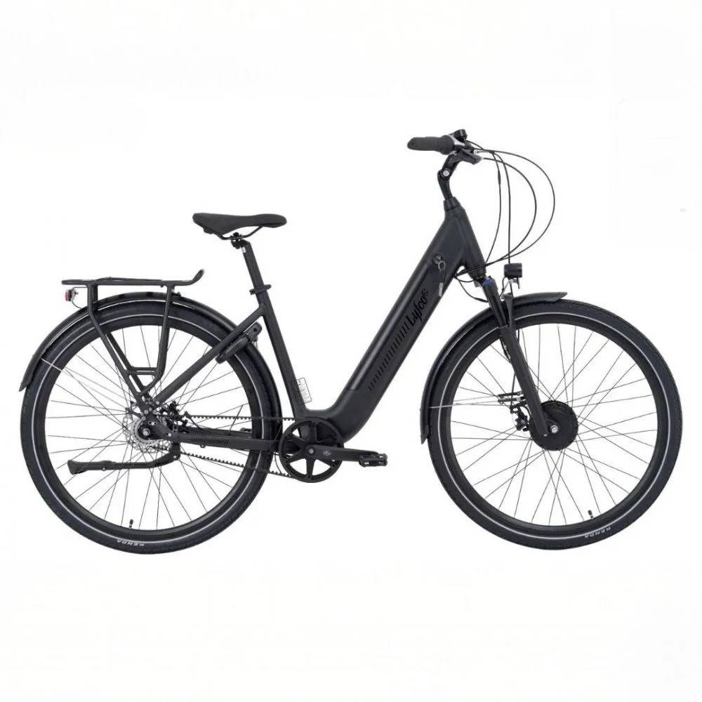 Elcykel dam 28” | Svart aluminium ANANDA M131 13Ah integrerat batteri drivrem Elvis - Cyklar Metall