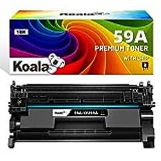 Koala 59A 59X toner (med CHIP) kompatibel med HP 59A 59X CF259A CF259X toner svart för Laserjet Pro M404dn M404dw M404n M404 M304n M304dn M304 Laserjet Pro MFP M428dw w M428fdn M428, 1 svart