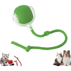 Rullende Bold, Tyggebold til Hunde, Tyggebold til Hunde, Interaktiv Hund Smart Bold Legetøj, Interaktiv Kat Bold Legetøj, 360° Smart Automatisk Green