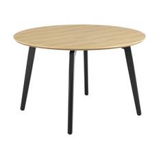 CASA Living Cadiz Spisebord - Ø 120 x H 75 cm - Melamin/stål - Natur/mat sort