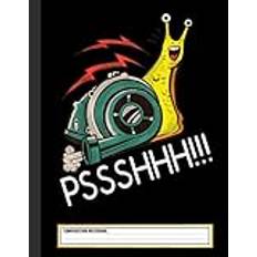 Snail Funny Turbo Boost Racing Pshh Composition Notebook