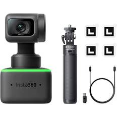 Insta360 Link Stativ-Kit PTZ 4K Webcam mit 1/2"-Sensor, KI-Tracking, Gestensteuerung, HDR, Mikrofonen mit Rauschunterdrückung, Spezialmodi, Webcam für Laptop, Videokamera für Videokonferenzen