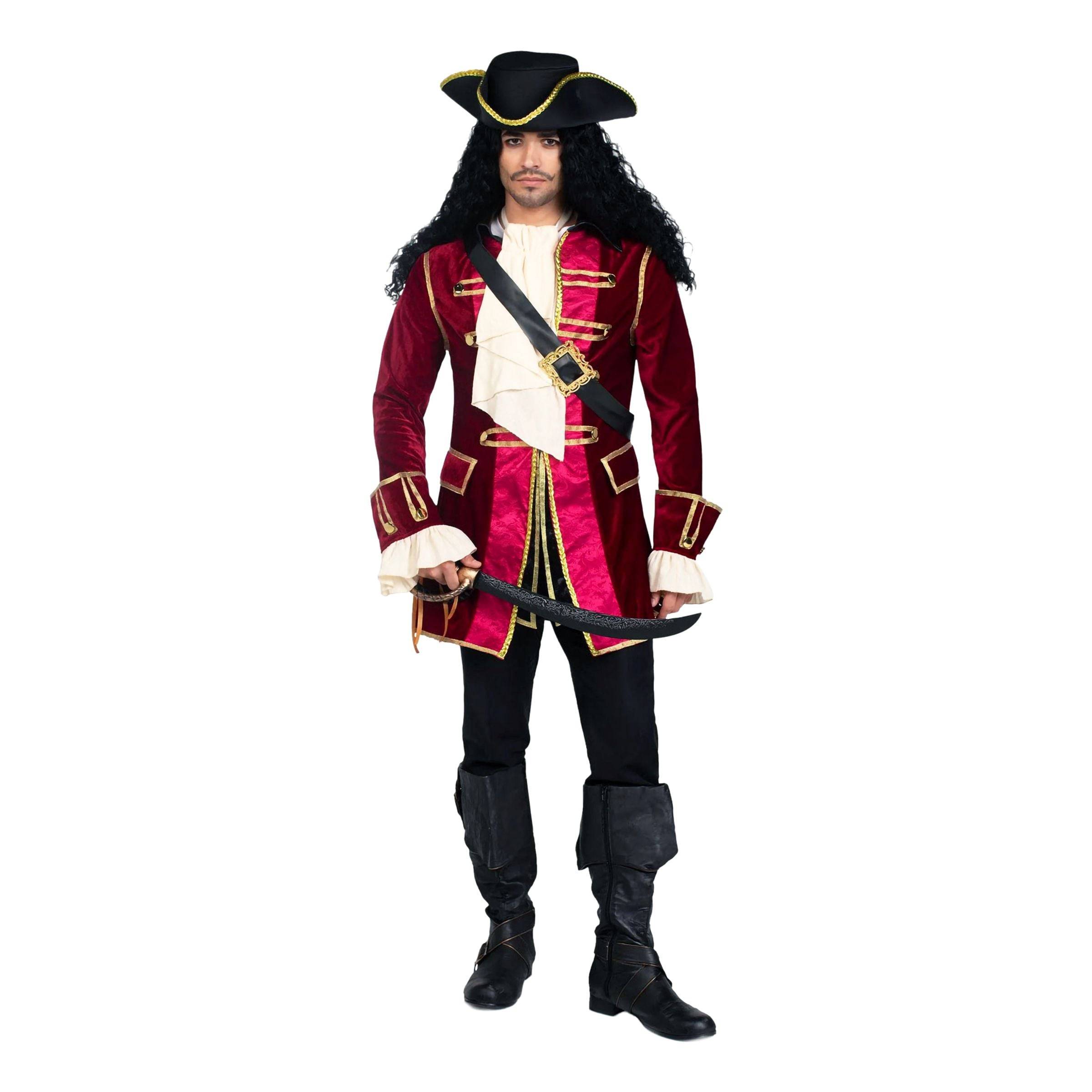 Pirat Kapten Deluxe Maskeraddräkt - X-Large