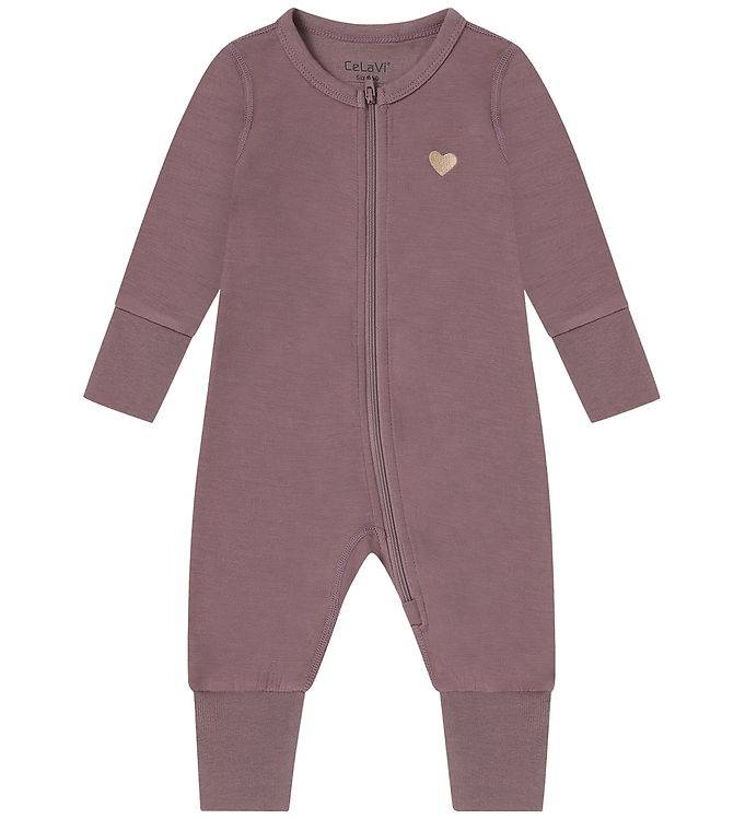 CeLaVi Onesie - Ull - Grape Shake Melerad - CeLaVi - 80 - Onesie