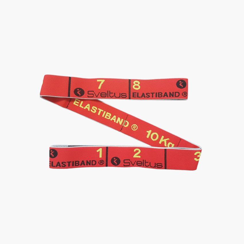 Elastiband 10 kg – sektionsindelat träningsband, rött