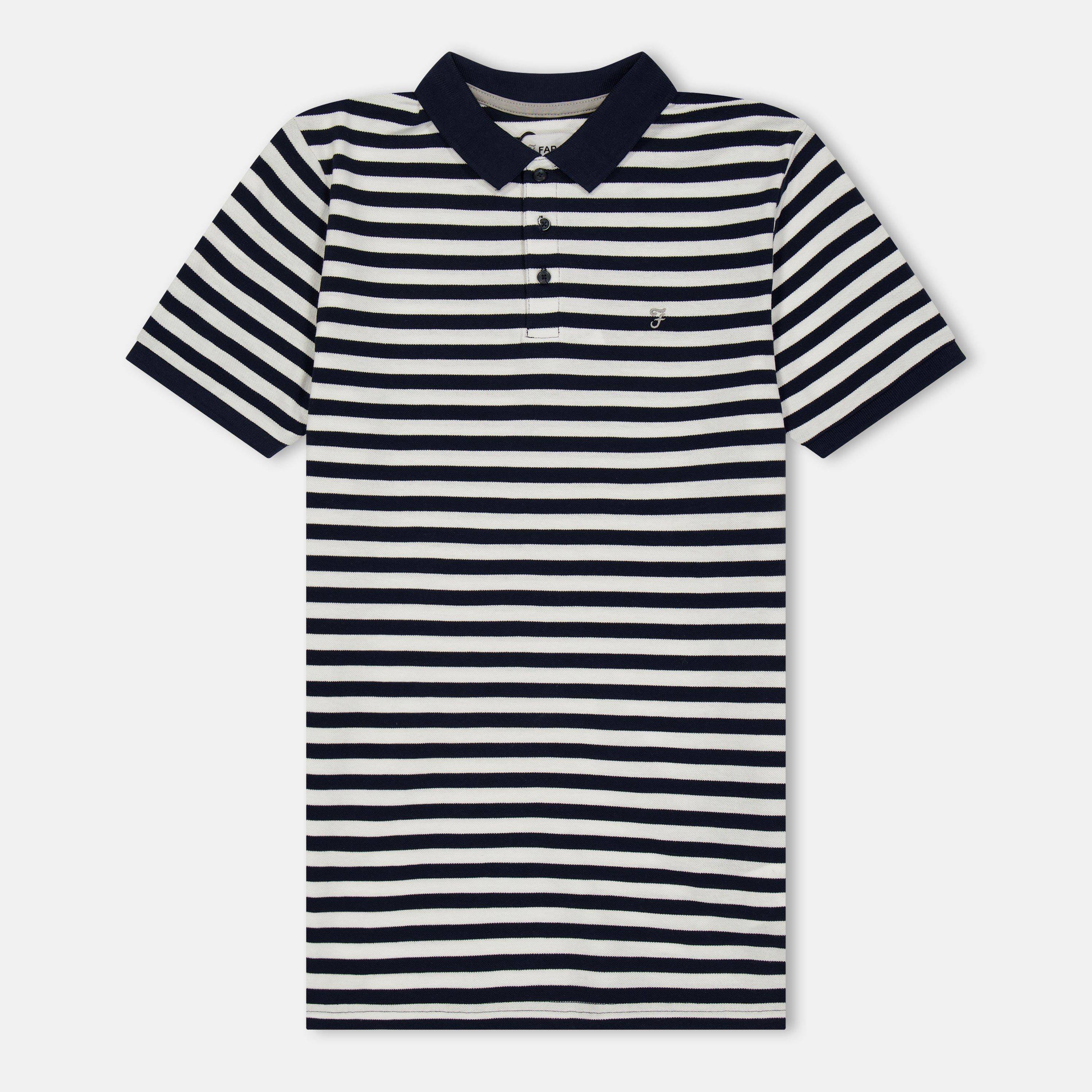 Farah Unisex Kids Yd Stripe Short Sleeve Polo Shirt