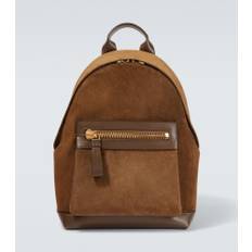 Tom Ford Buckley leather-trimmed suede backpack
