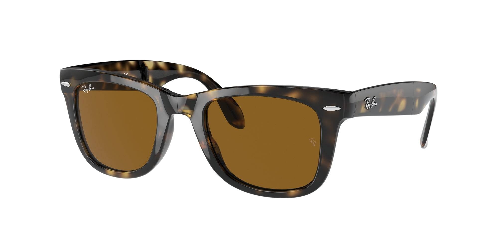 Ray - Ban Man Ray - Ban RB4105 FOLDING WAYFARER 710 Solglasögon Injicerad Sköldpadda Fyrkantig Normal