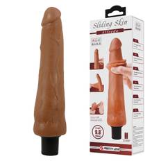 Pretty Love Waldorf Sliding Skin Vibrator 25cm Brown - brun
