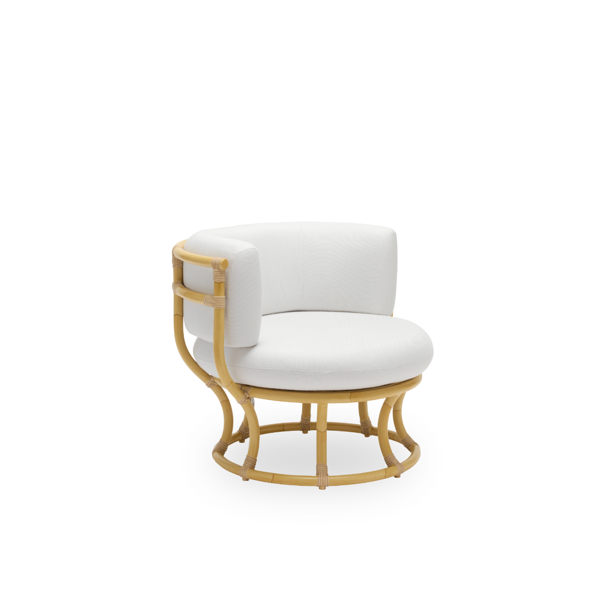 Coco Exterior Lænestol - Natural | Aluminium & ArtFibre / A680 | Broad Striped | Beige - White