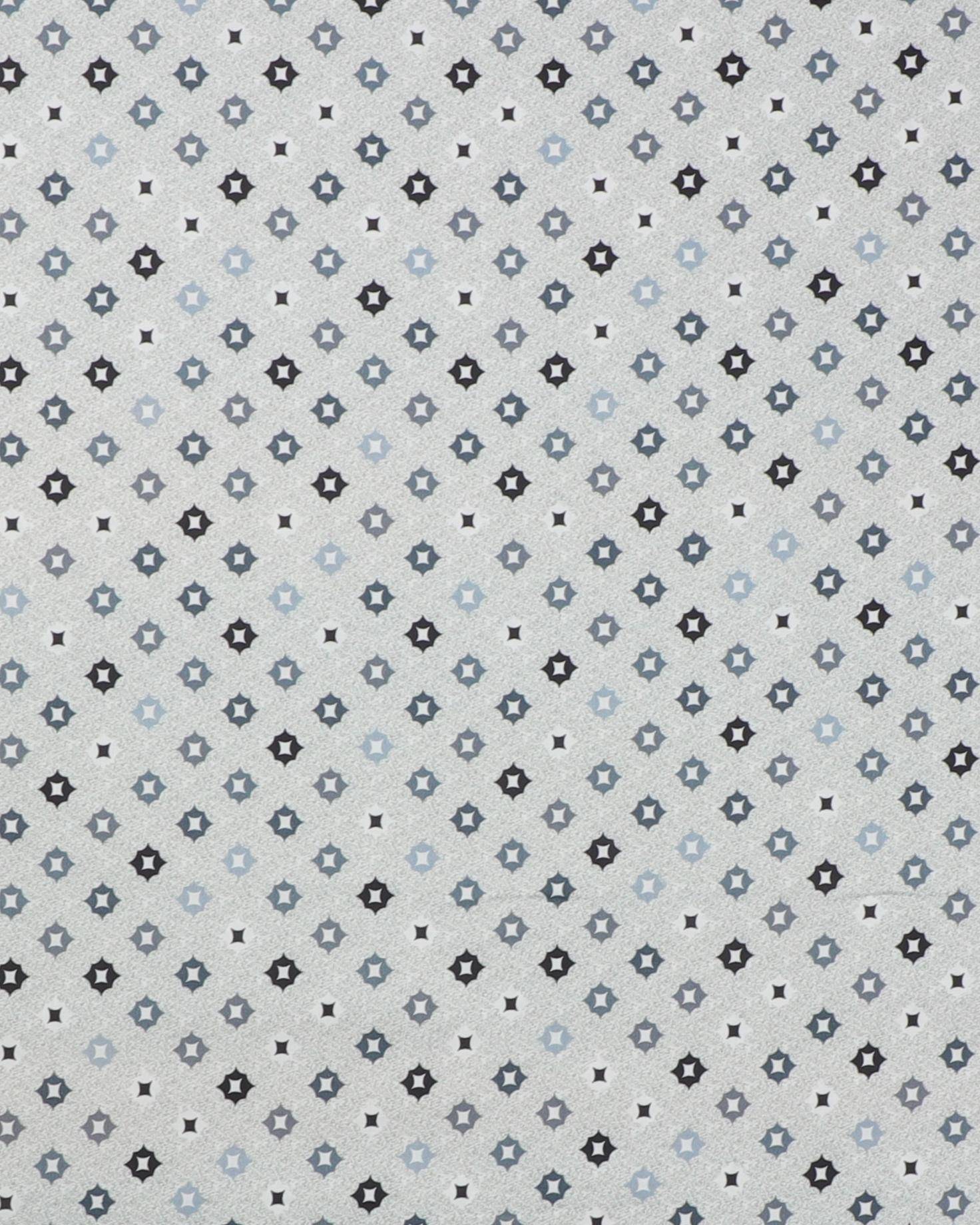 Lysegrå med mønster i grå farver - Patchwork - 100% Bomuld