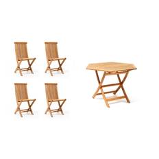 Skargaarden Viken matgrupp Teak 4 stolar & bord 110 cm