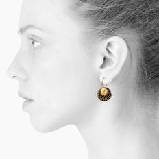 Scherning Splash Black Gold Duo Creol Forgyldt Sølv Øreringe