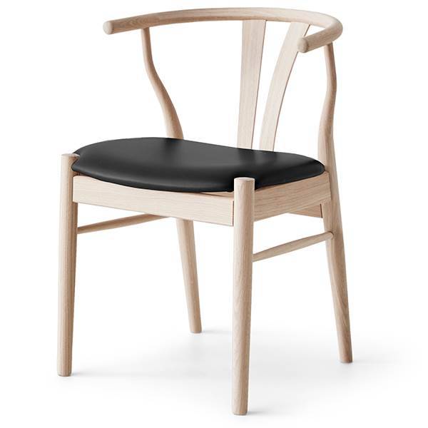 Findahl by Hammel - Freja spisebordsstol - Eg / Ubehandlet / Sydney Cognac (Læder)