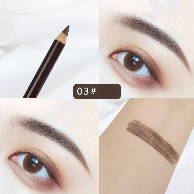 5 färger Ögonbrynspenna Lätt att använda Eyeliner Långvarig Naturlig Kosmetisk Vattentät Trä Ögonbrynsförstärkare Ögonmakeup ljus kaffefärg