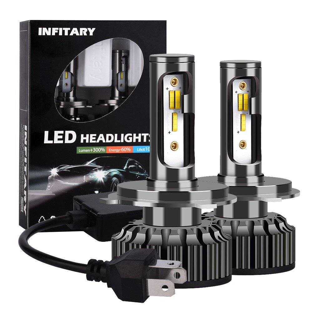 Infitary 3300LM Bilstrålkastare H4 H7 LED 3 Färgbyte Auto Dimljus