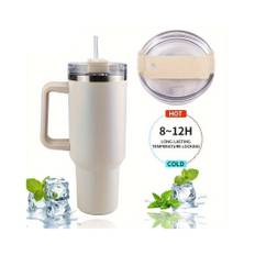 Tumbler termomugg 1200 ml med handtag, lock och sugrör