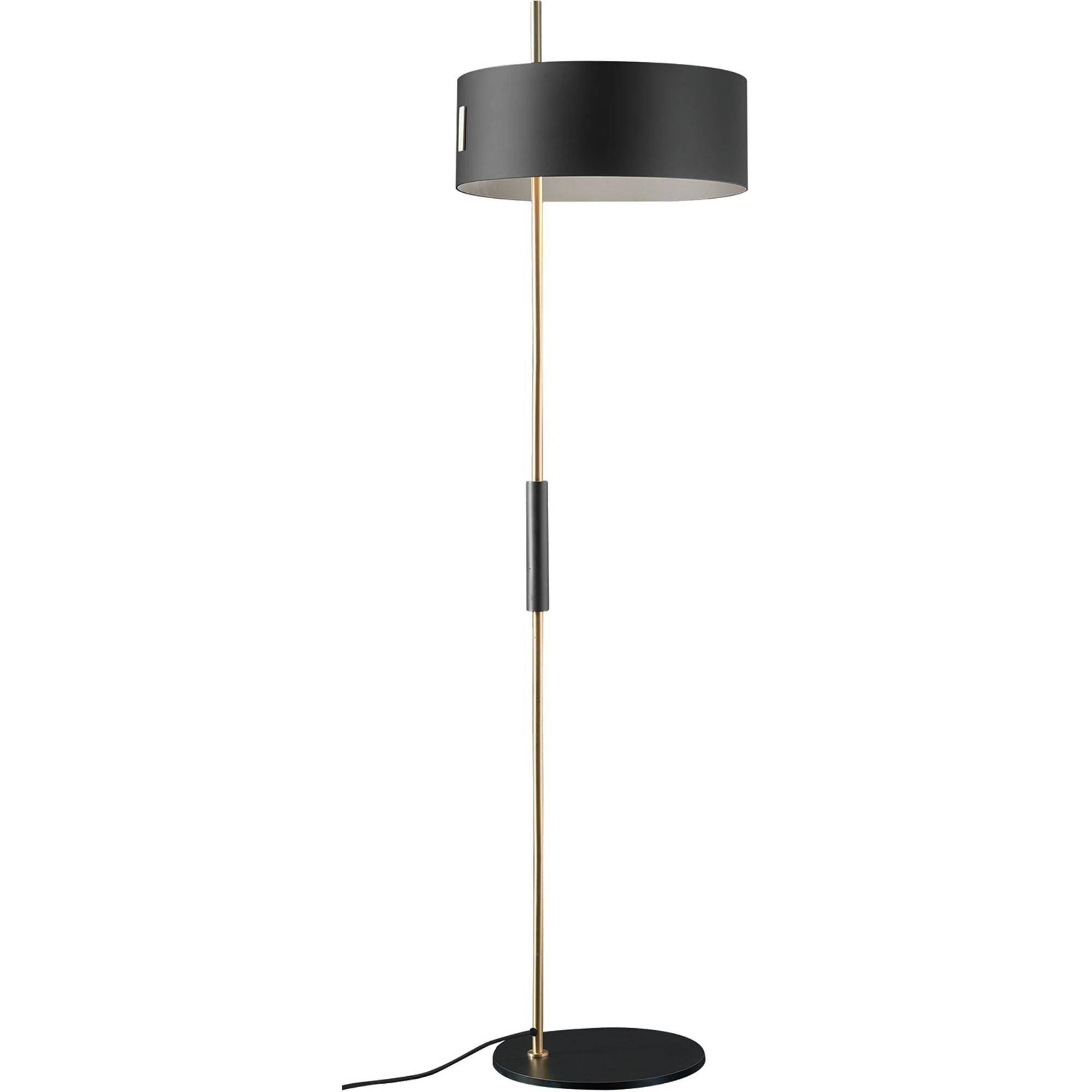 1953 Gulvlampe Sort/Satin Guld.