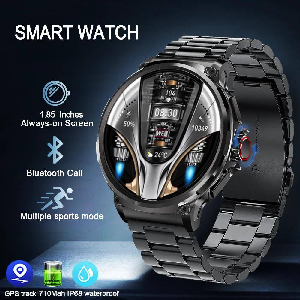 2025 Ny 1,85 HD-skärm För Samsung Galaxy Watch 6 Bluetooth-samtal Smartklocka 710mAh Hälsoövervakning Herrsportlägen Smartklocka silver