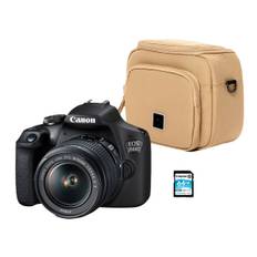 EOS 2000D svart + EF-S 18-55mm f/3,5-5,6 IS II  Starter Kit I