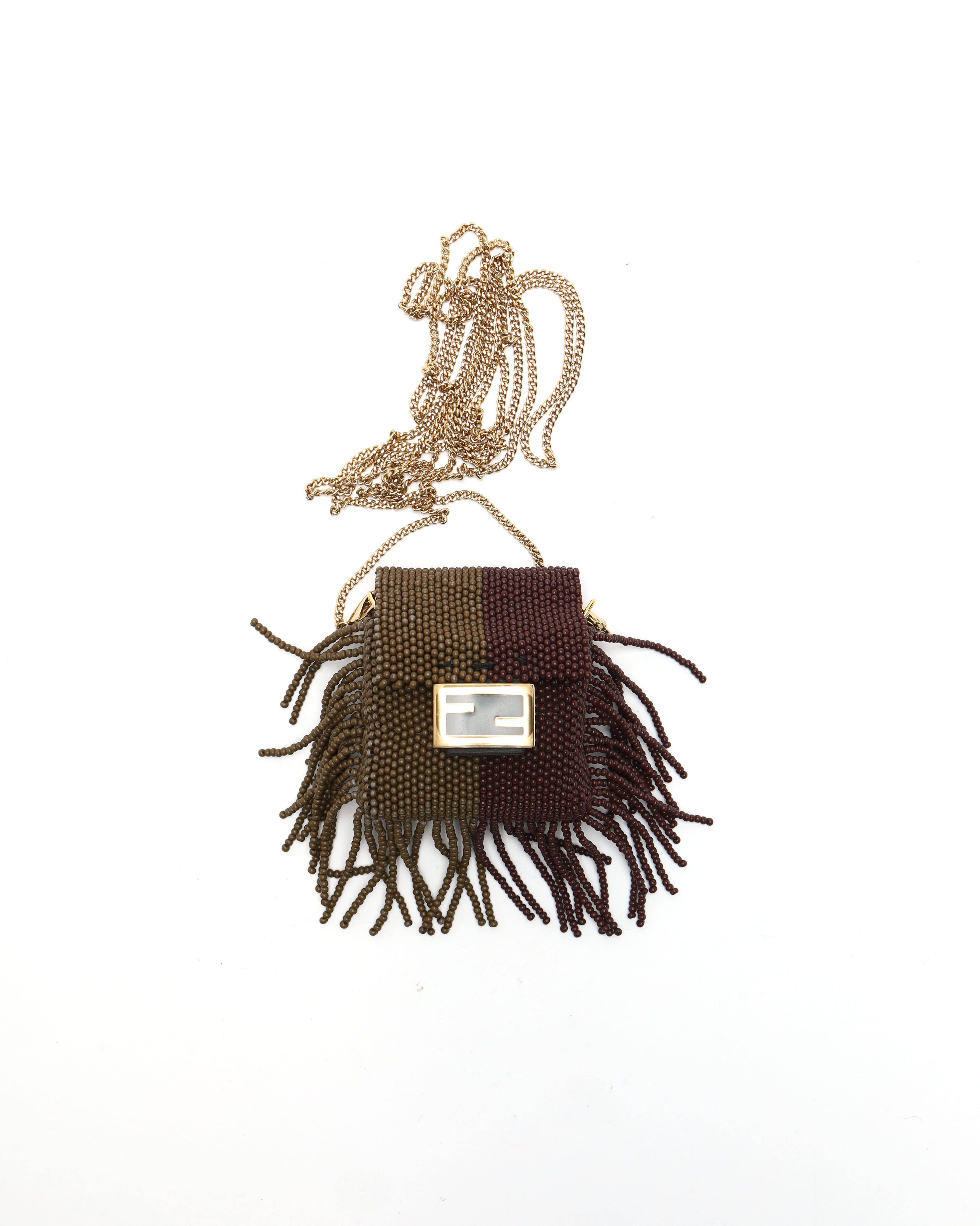 Fendi Pico Baguette Beaded Micro Bag - Multicolour - One Size