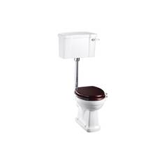 Toalett Burlington Rimless med Bred Cistern: Svart matt