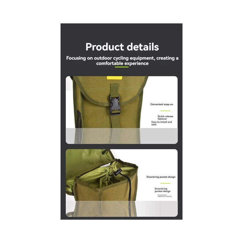Bicycle Front Rack Pack Waterproof Canvas Quick-Release Front Bag Mountain Bike Long-Distance Cycling Storage 6.5L
