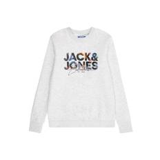 Jack & Jones Junior Sweatshirt 'JJGEPLAS'  lysegrå / lyselilla / orange / sort