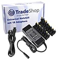 Trade-Shop universal nätdel laptop laddare 15 V 16 V 19,5 V 20 V 90 W för GreatWall, LG, Panasonic, Sharp, NEC, Hitachi med 16 anslutningar Notebook AC-adapter