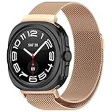 Gittos Metallarmband kompatibelt med Samsung Galaxy Watch Ultra 47 mm LTE Smartwatch silikon sport ersättningsarmband kompatibelt med Samsung armband för kvinnor män klockarmband rostfritt stål