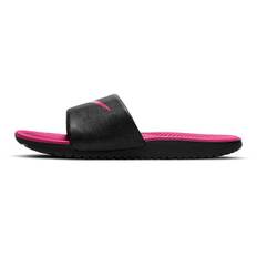 Nike Kawa Foam Sole Wear resistant And Lightweight Kids' Slippers Black Pink Kids' 29.5