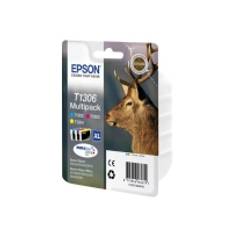 Epson T1306 Multipack - 10.1 ml - gul, cyan, magenta - original - blister - blækpatron - for Stylus Office BX630, BX635, BX935  WorkForce WF-3010, 35