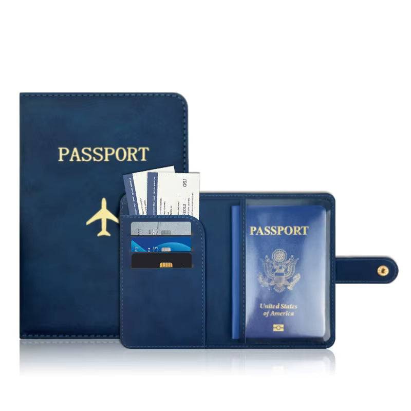 Passfodral med RFID-skydd, vattenavvisande - Blå