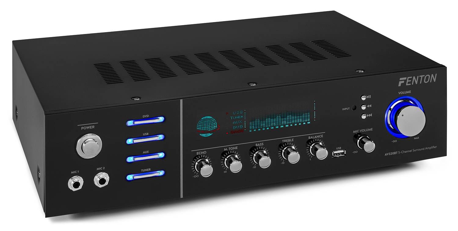 FYNDHÖRNAN / Fenton AV320BT 5CH Surround Amp., Förstärkare Fenton320BT 5ch Surround