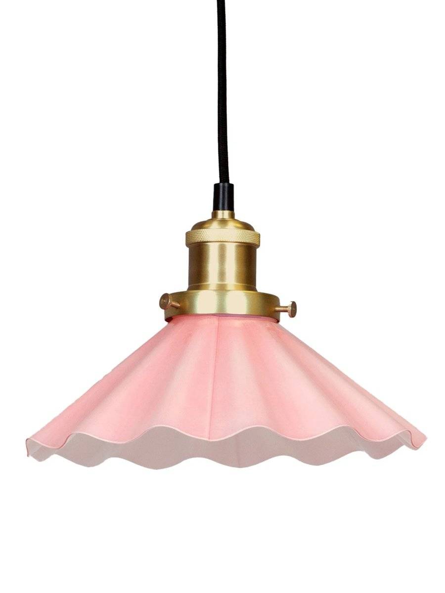 August 25 Fönsterlampa Borstad mässing/Rosa
